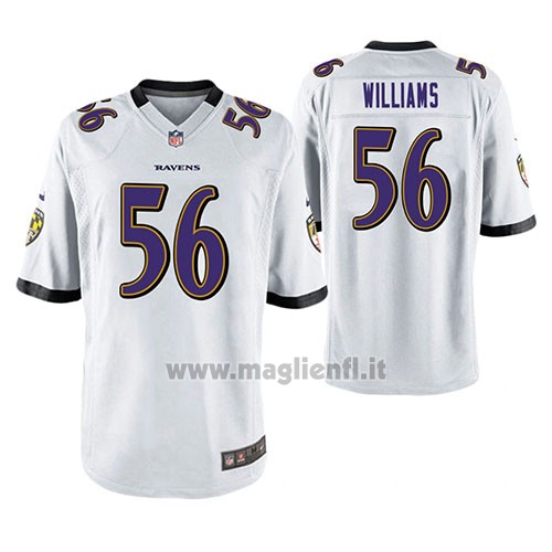 Maglia NFL Game Baltimore Ravens Tim Williams Bianco